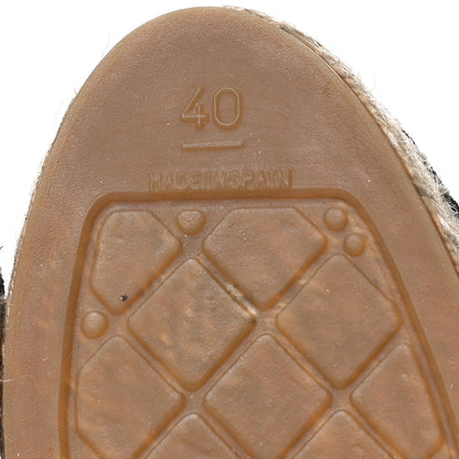 Chanel Linen CC Espadrilles 40 Blue Black 10 of 11