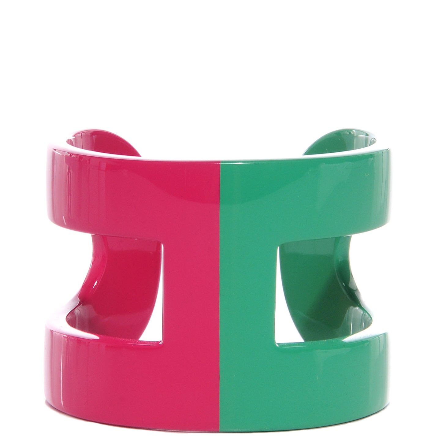 Lacquered Wood Ano Bracelet PM Intense Green Azalea