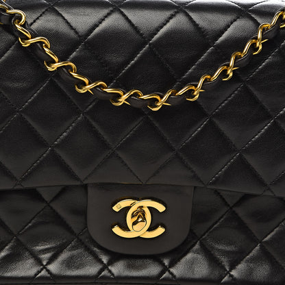 Chanel Lambskin Quilted Medium Double Flap Black 15 of 16