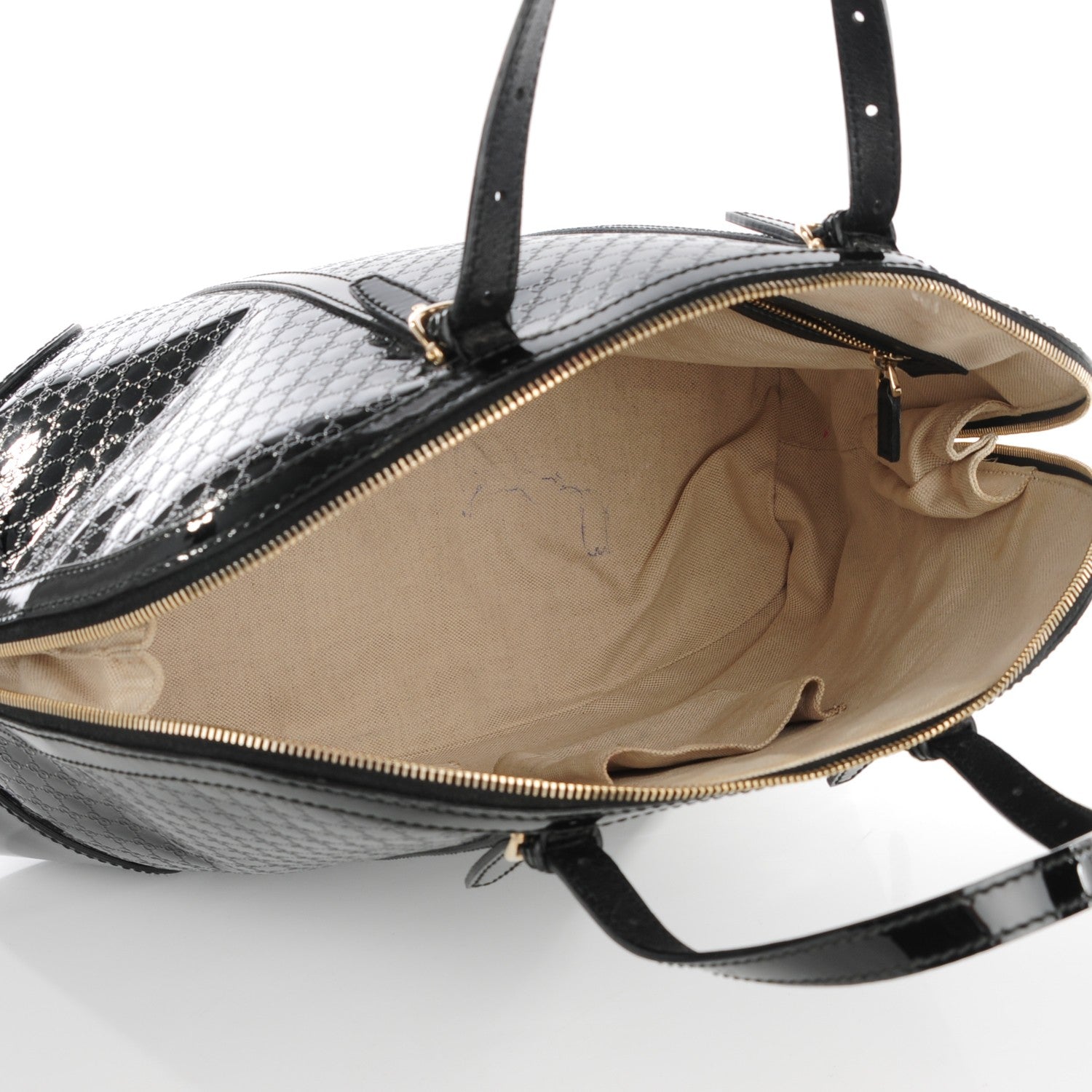 Gucci Patent Microguccissima Large Nice Top Handle Dome Bag Black 5 of 8