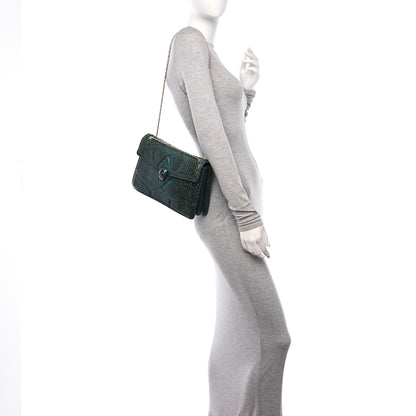 Bulgari Snakeskin Serpenti Forever Shoulder Bag Green 2 of 13