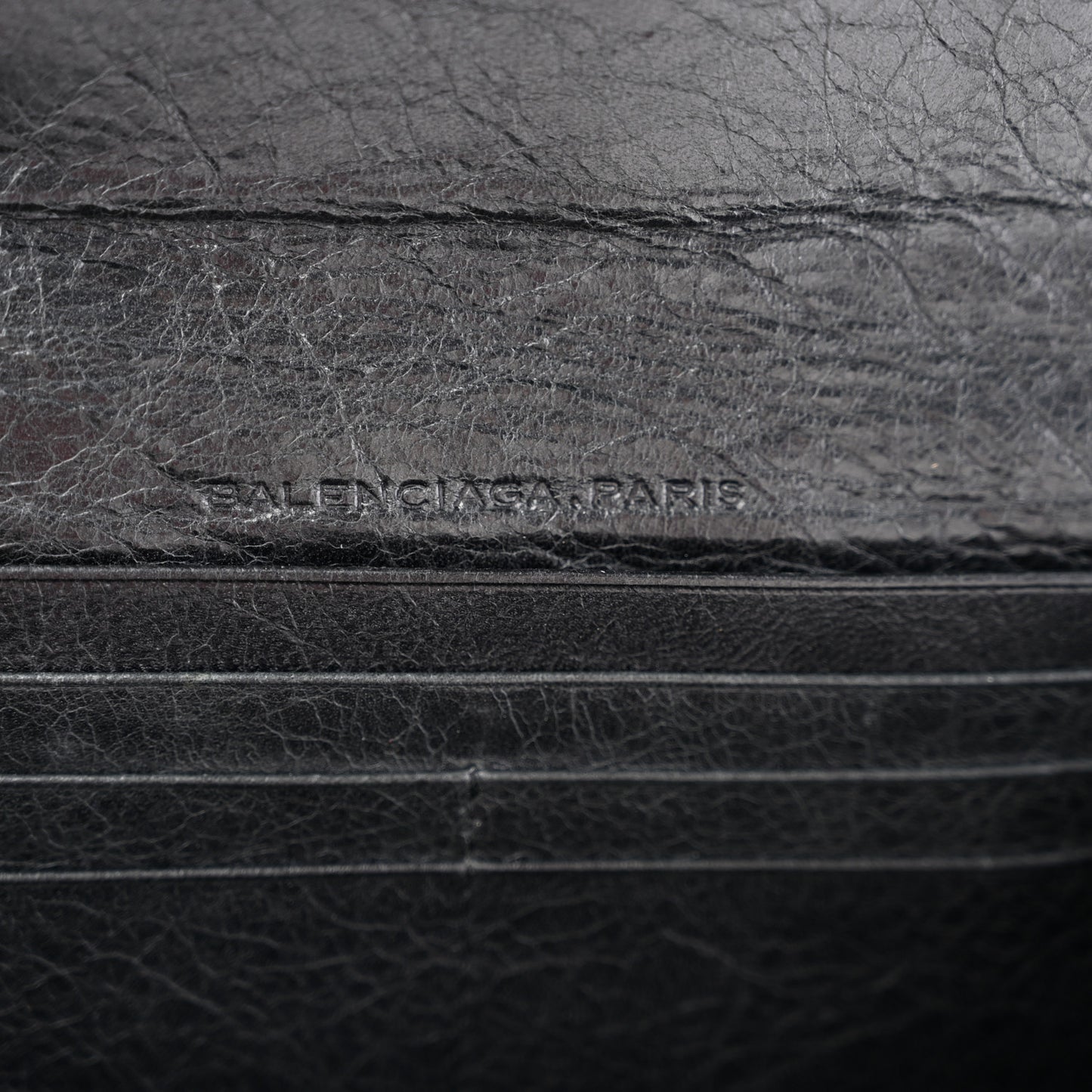 Agneau Classic Hardware Money Wallet Black