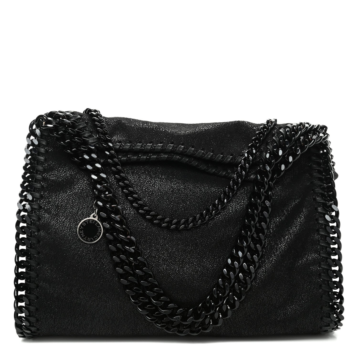 Stella McCartney Shaggy Deer Mini Falabella Fold Over Tote Black 1 of 4