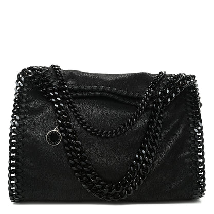 Stella McCartney Shaggy Deer Mini Falabella Fold Over Tote Black 1 of 4