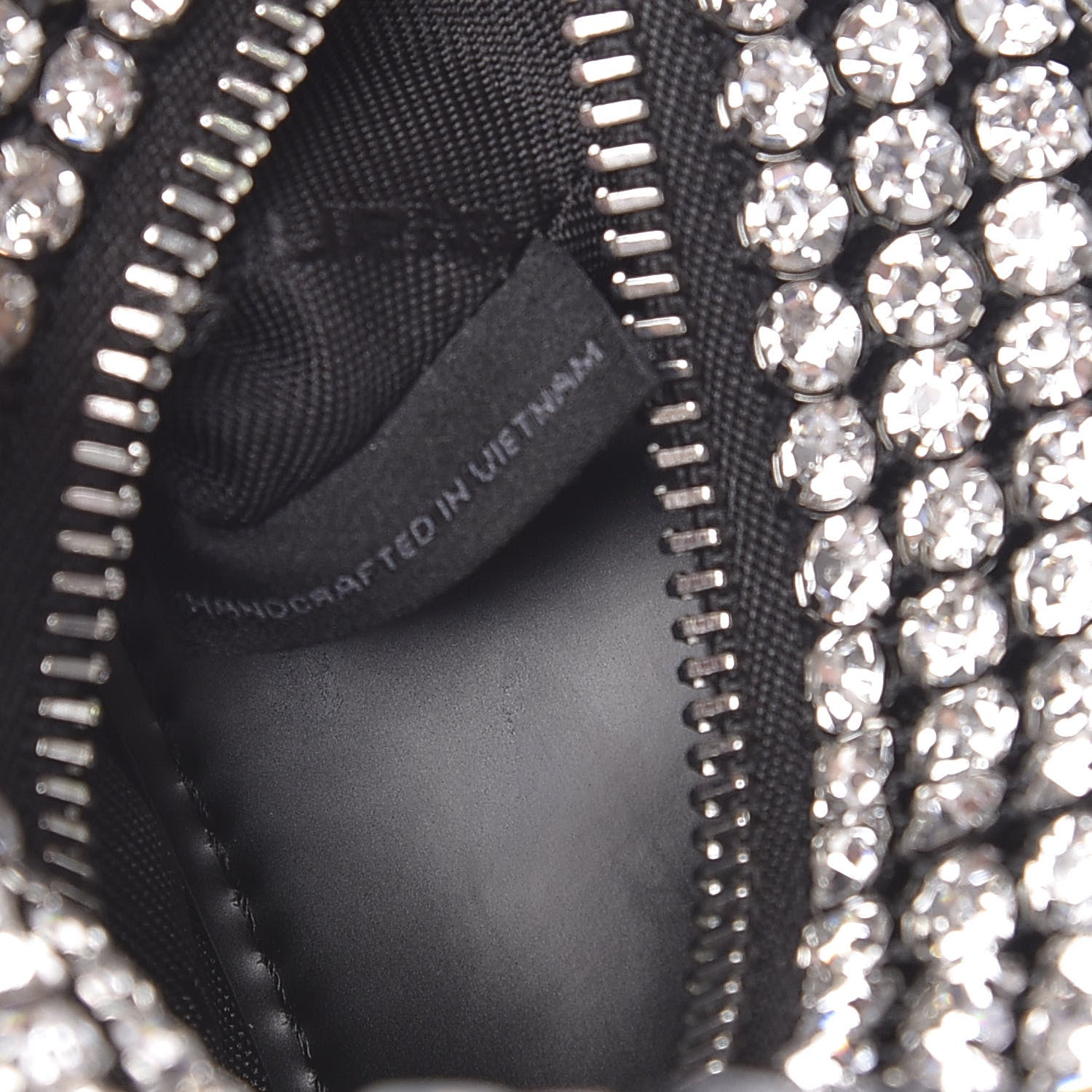 Alexander Wang Mesh Crystal Rhinestone Mini Heiress Pouch Black Silver 7 of 9