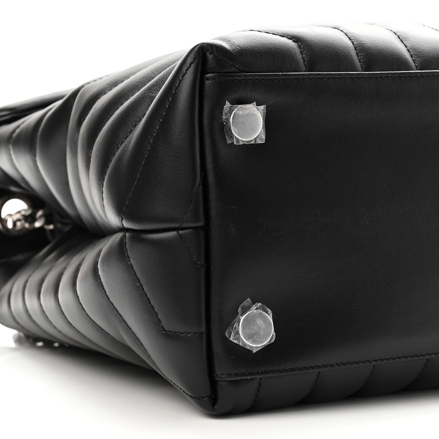Saint Laurent Calfskin Y Quilted Monogram Large Loulou Chain Satchel Black 8 of 9