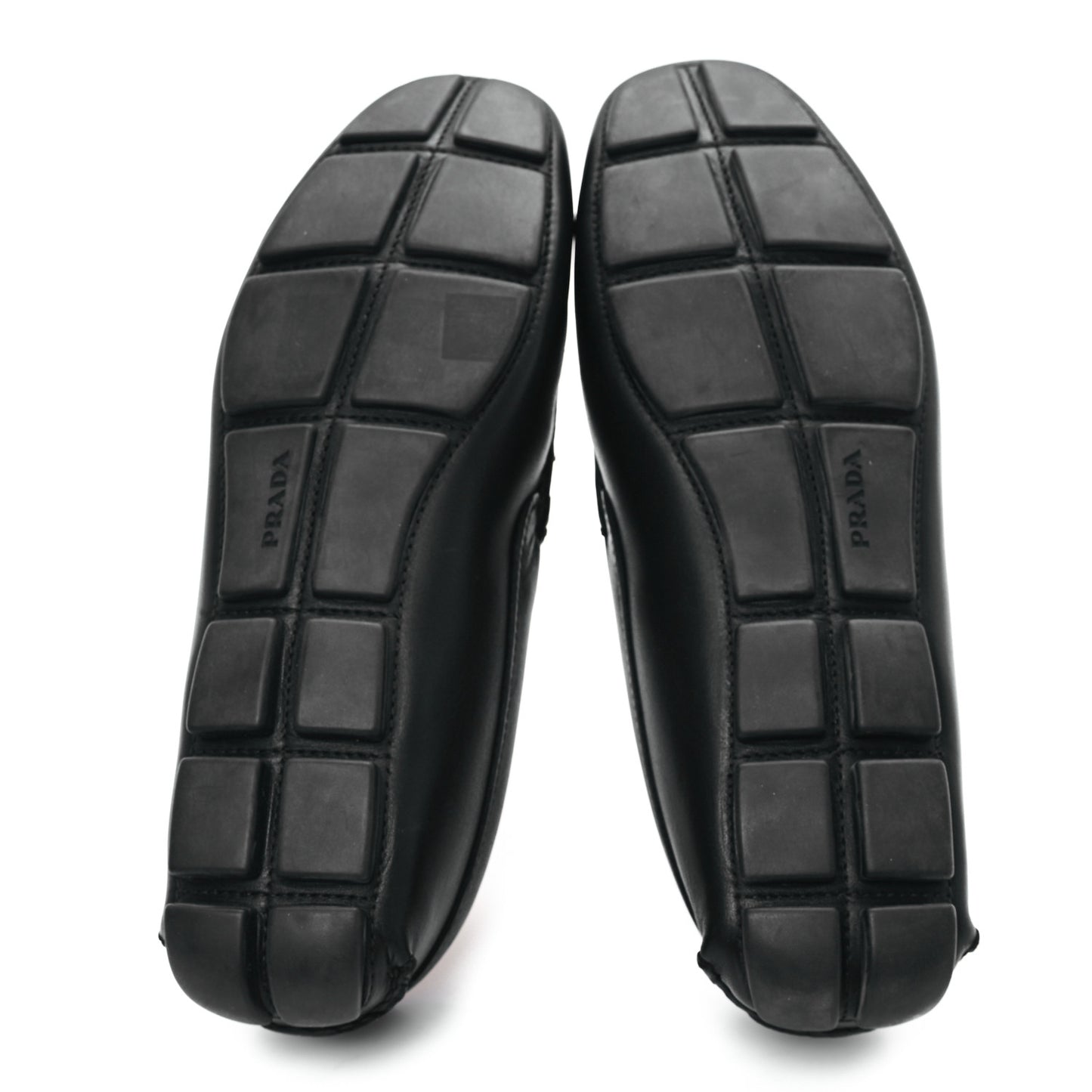City Calfskin Metal Logo Mens Loafers 9.5 Black