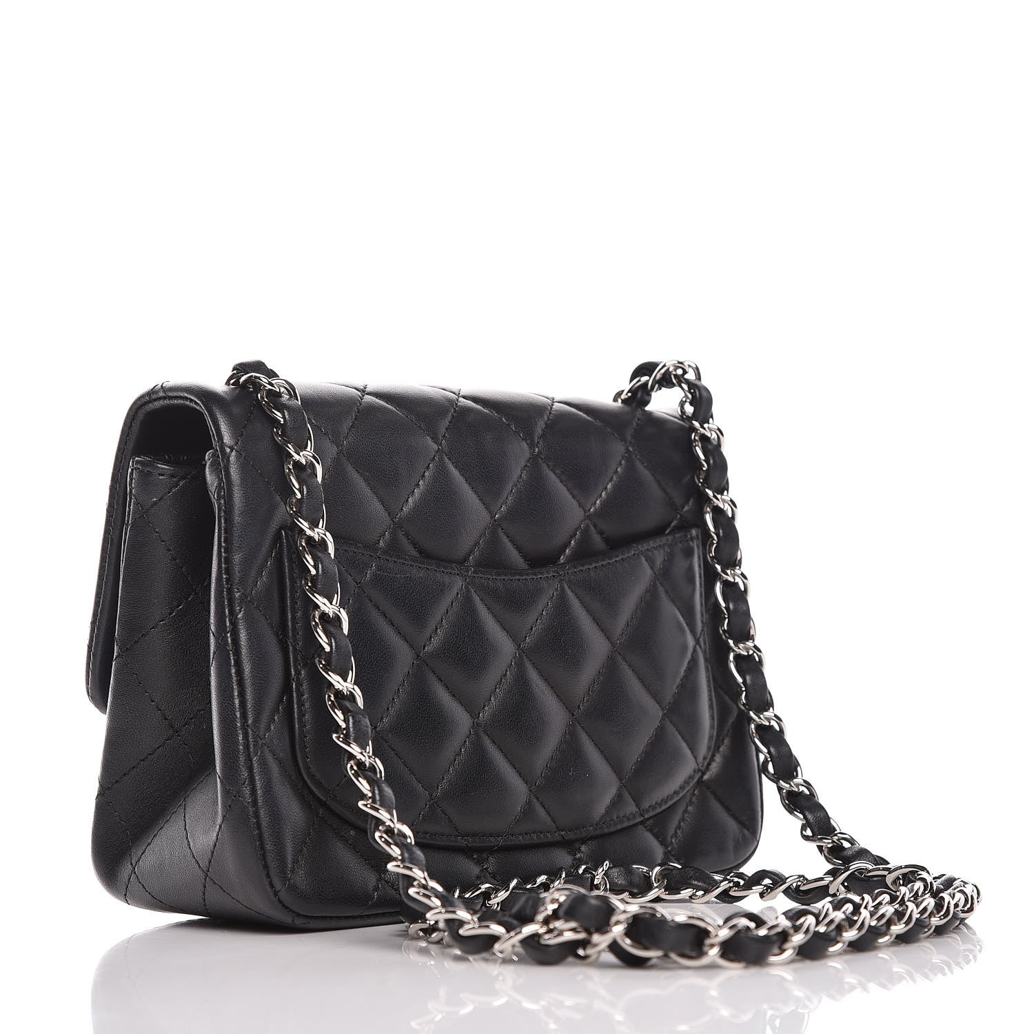 Chanel Lambskin Quilted Mini Square Flap Black 3 of 12
