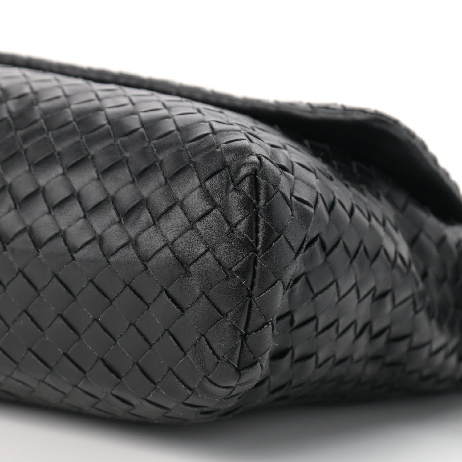 Bottega Veneta Calfskin Intrecciato Crossbody Messenger Bag Black 10 of 11