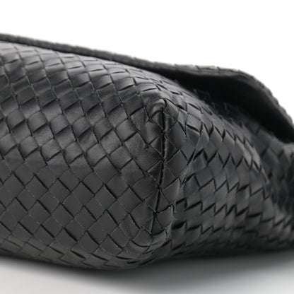 Bottega Veneta Calfskin Intrecciato Crossbody Messenger Bag Black 10 of 11