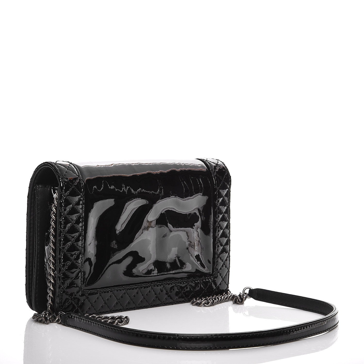 Chanel Patent Small Boy Reverso Flap Black 3 of 7