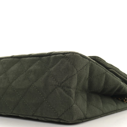 Chanel Canvas Quilted 2.55 Reissue 227 Flap Green 10 of 14