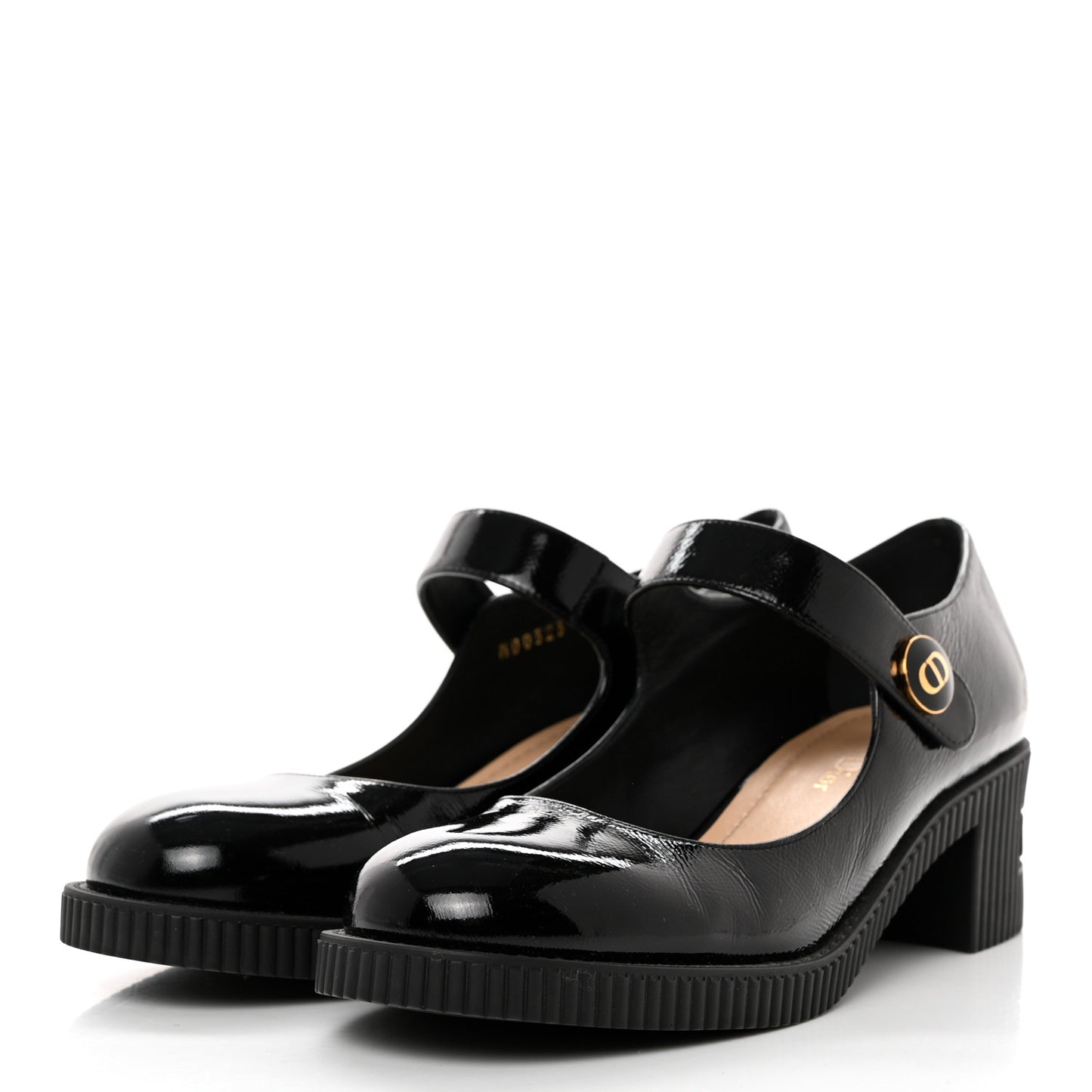 Crinkled Calfskin D-Doll 55mm Pumps 37 Black