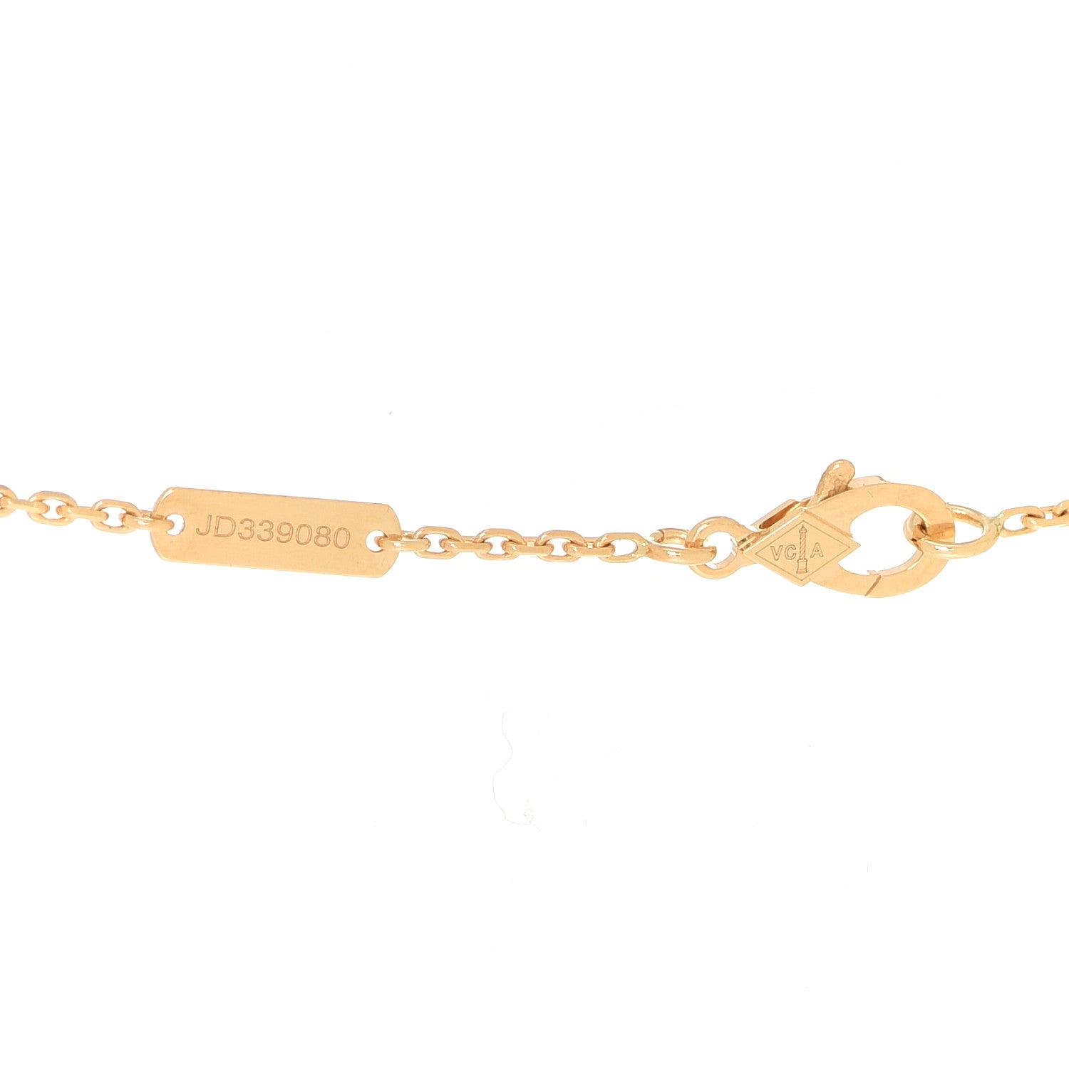 Van Cleef & Arpels 18K Yellow Gold Black Onyx Vintage Alhambra Pendant Necklace 4 of 6