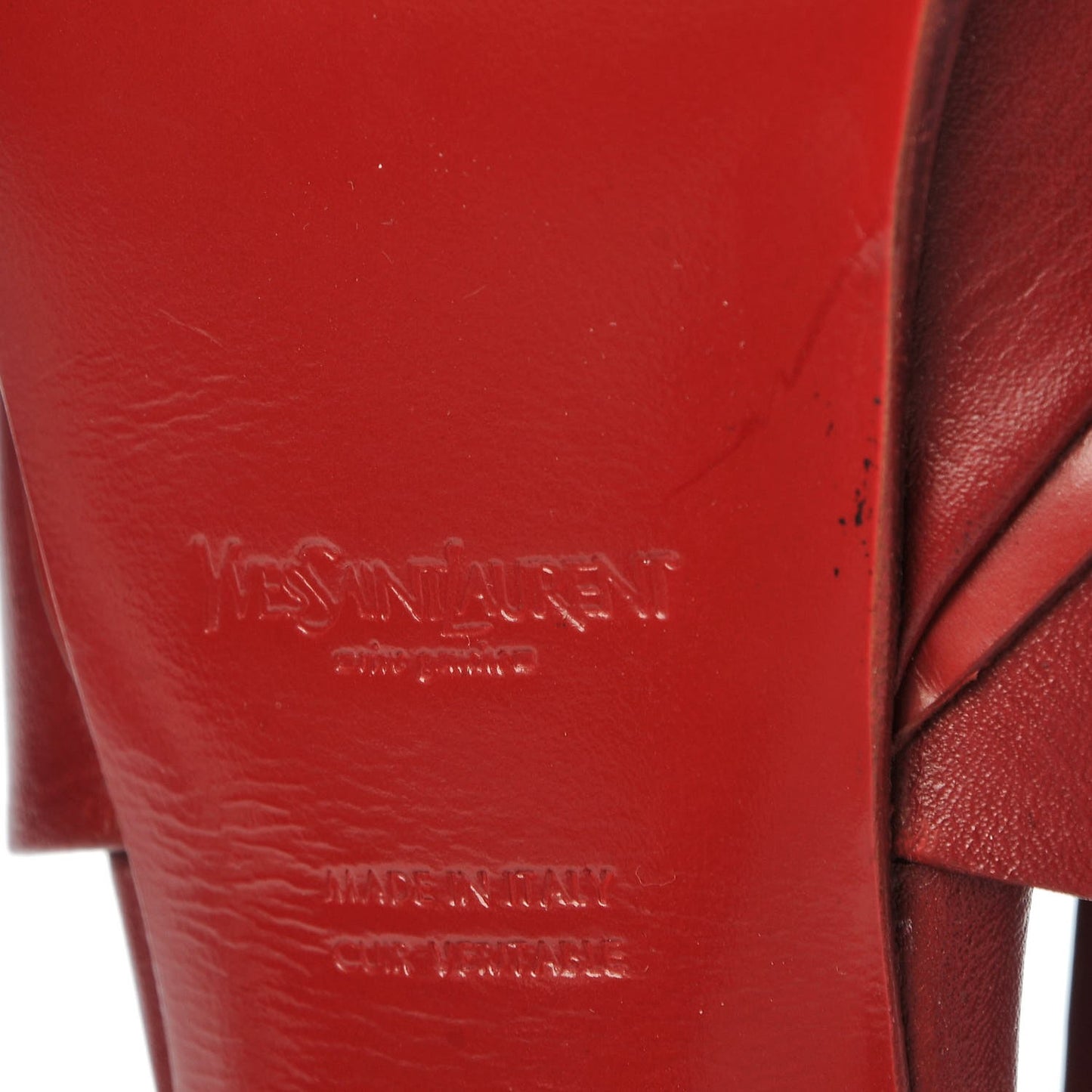 Calfskin Tribute 105 Platform Sandals 36.5 Deep Red