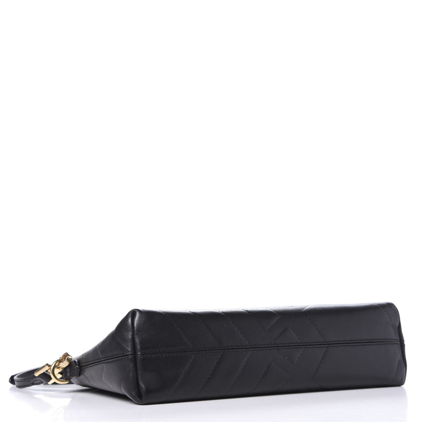 Calfskin Check Embossed Small Chichester Crossbody Clutch Bag Black