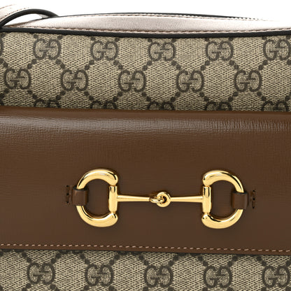 Gucci GG Supreme Monogram Small Horsebit 1955 Shoulder Bag Beige Brown Sugar 8 of 10