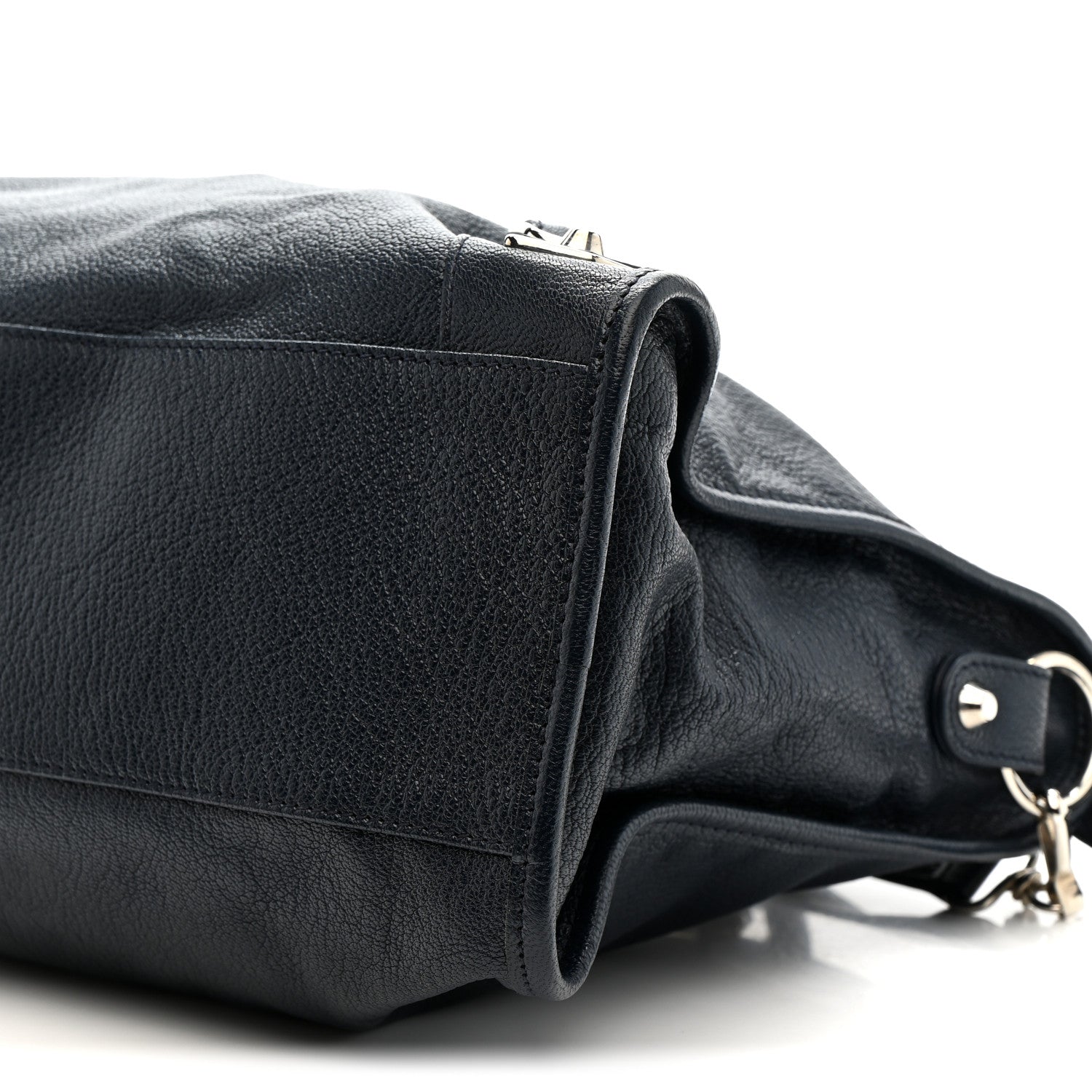 Balenciaga Chevre Silver Metallic Edge Hardware City Bleu Nuit Dark Sea 11 of 12