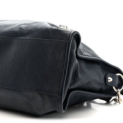 Balenciaga Chevre Silver Metallic Edge Hardware City Bleu Nuit Dark Sea 11 of 12