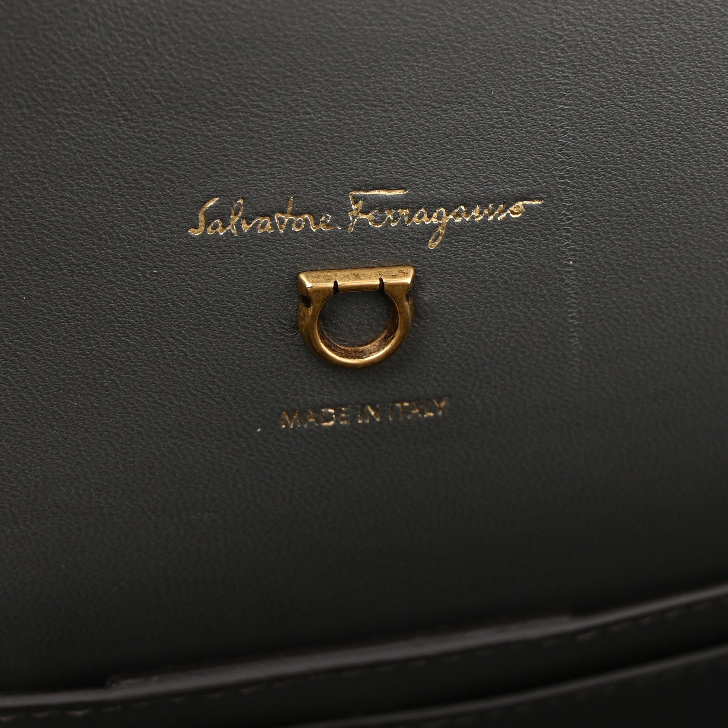 Salvatore Ferragamo Hammered Calfskin Medium The Studio Box Bag Sparrow 6 of 10