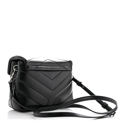 Saint Laurent Calfskin Y Quilted Monogram Toy Loulou Crossbody Bag Black 2 of 13