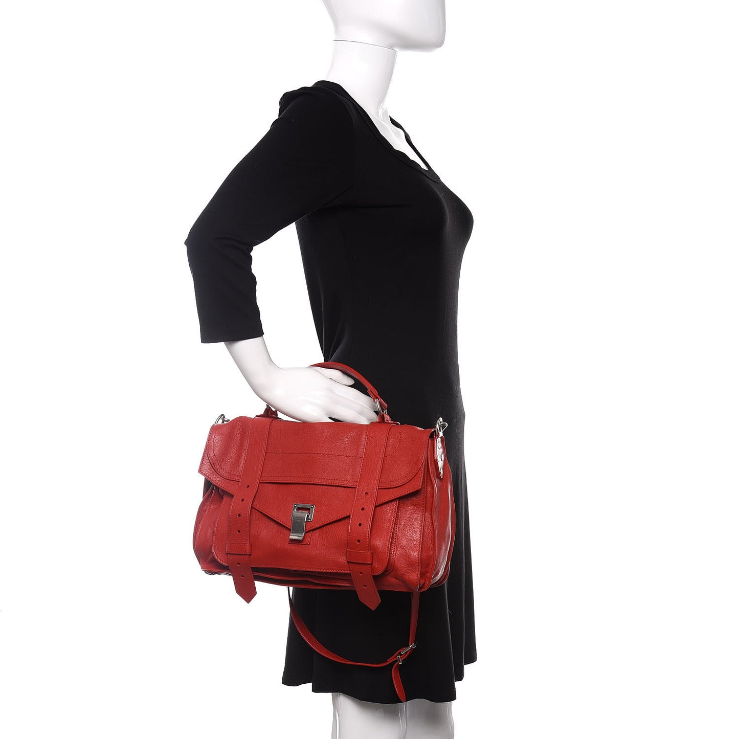 Lambskin Medium PS1 Satchel True Red