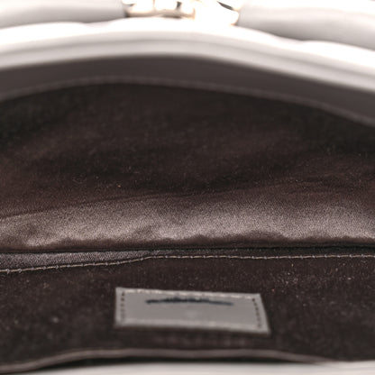 Gucci Nappa Vertical Matelasse Small Maxi Horsebit Chain Shoulder Bag Gray 5 of 10