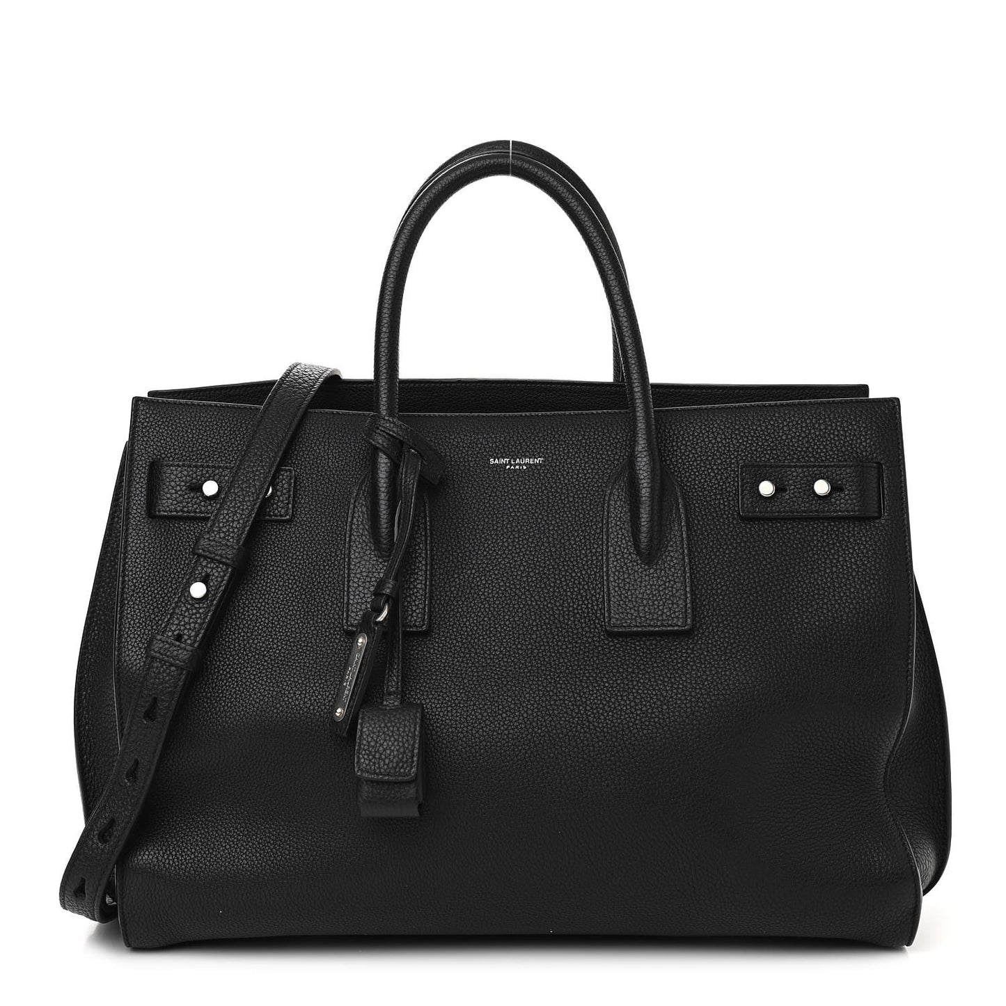 Grained Calfskin Large Souple Sac De Jour Black