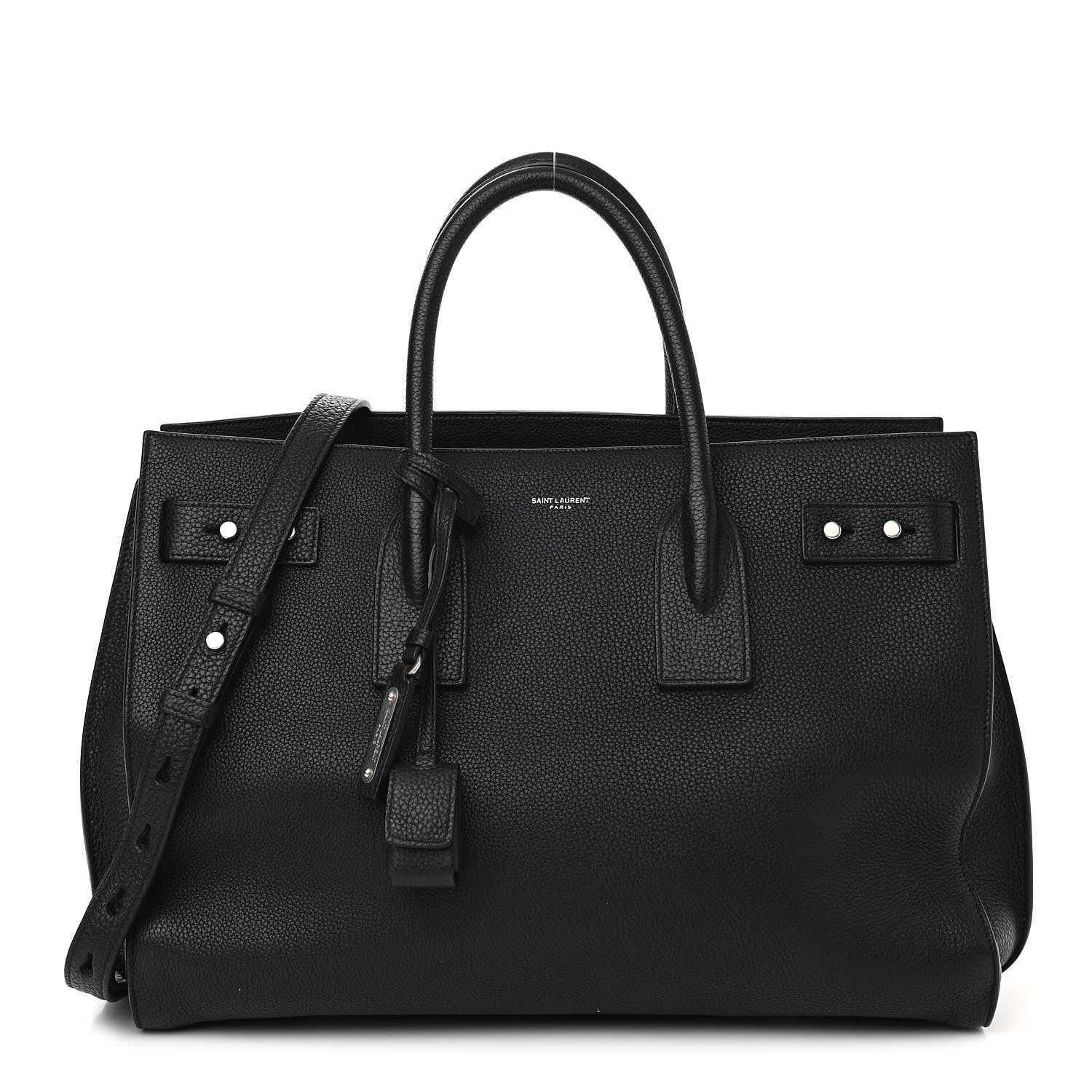 Saint Laurent Grained Calfskin Large Souple Sac De Jour Black 1 of 9