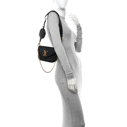 Louis Vuitton Calfskin New Wave Multi Pochette Black 2 of 10
