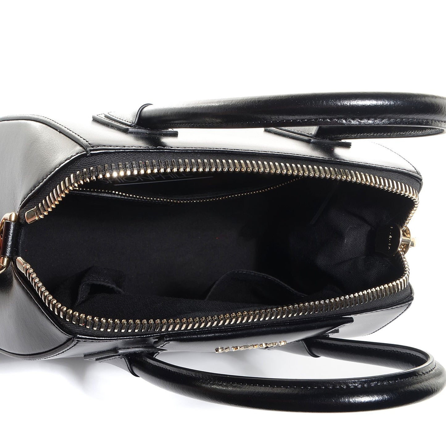 Shiny Lord Calfskin Small Antigona Black