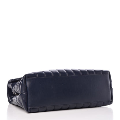 Saint Laurent Calfskin Y Quilted Monogram Medium Loulou Chain Satchel Medium Blue 4 of 8