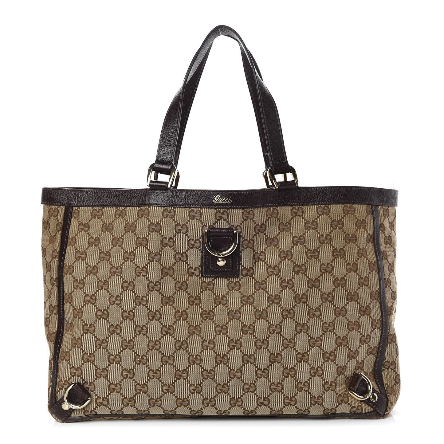 Monogram Large Abbey Tote Dark Brown