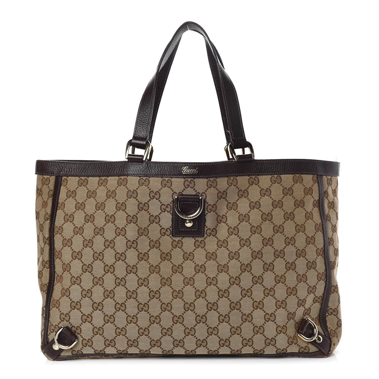 Gucci Monogram Large Abbey Tote Dark Brown 1 of 10