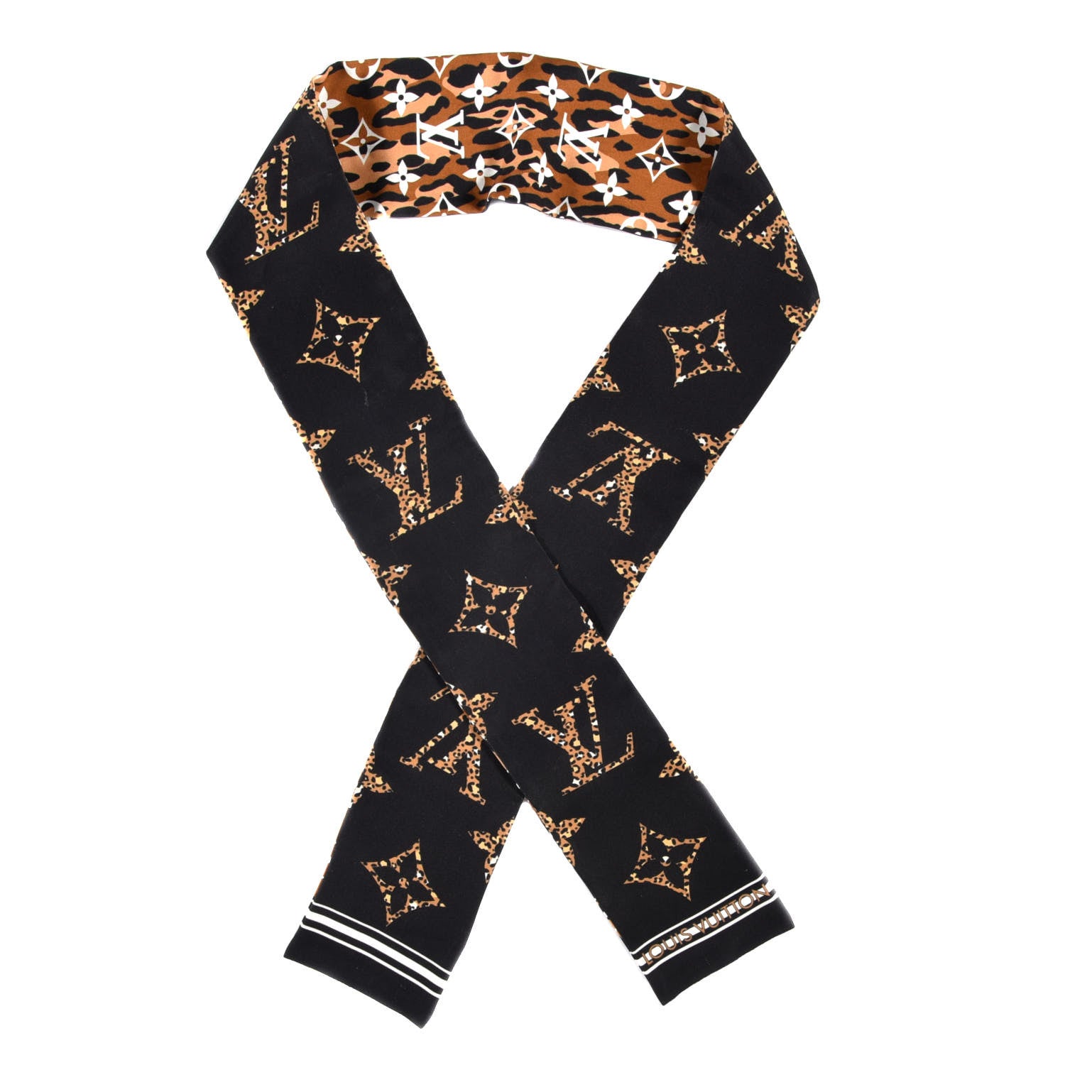 Louis Vuitton Silk Monogram Giant Jungle Bandeau Black 1 of 3