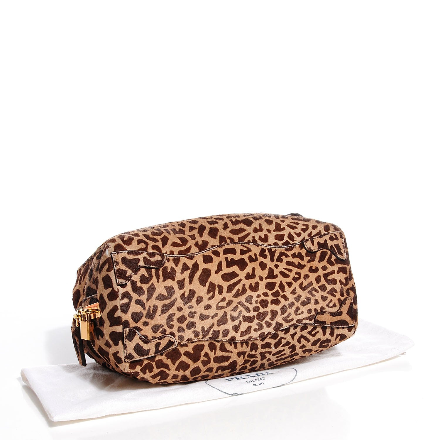 Prada Calf Hair Giraffe Print Tote Sabbia Moro 4 of 11
