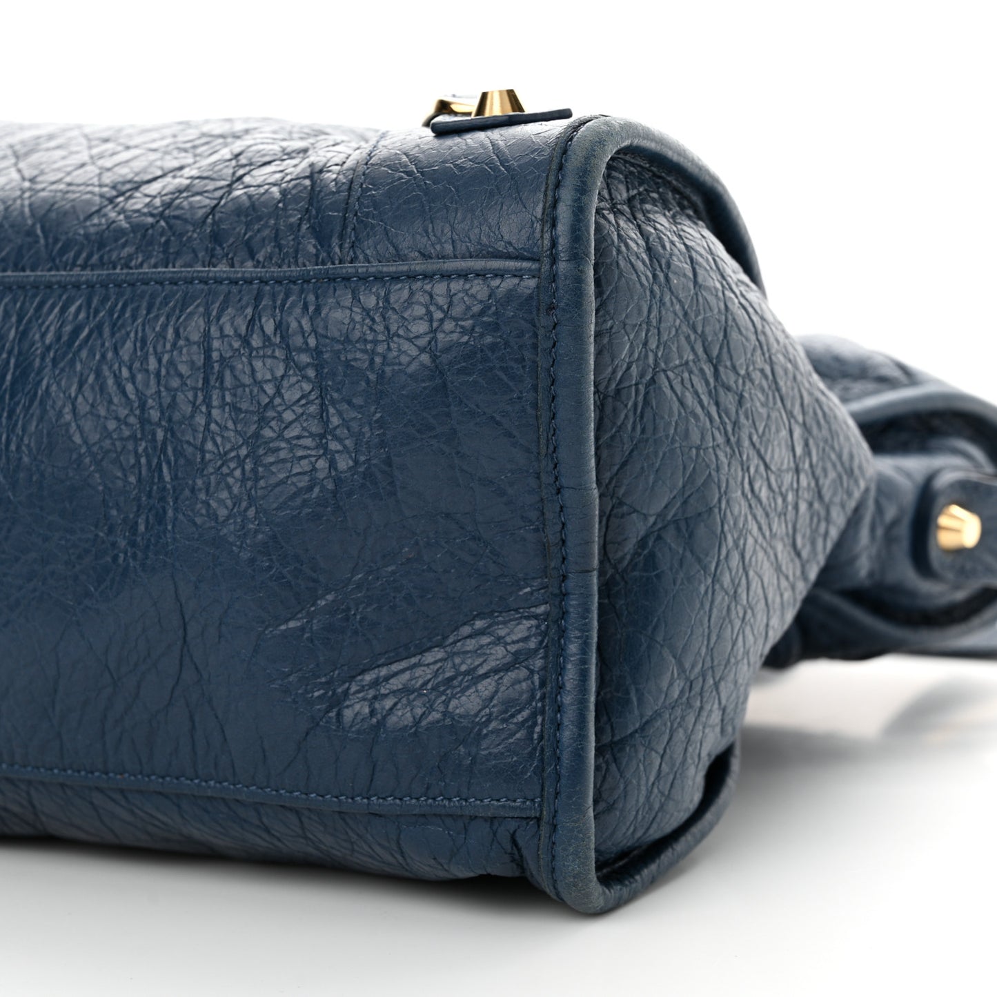 Agneau Classic Gold Hardware City Bleu Profond