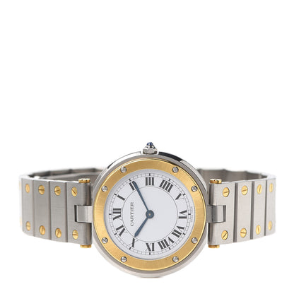 Cartier Stainless Steel 18K Yellow Gold 32mm Santos Vendome Quartz Watch 2 of 5