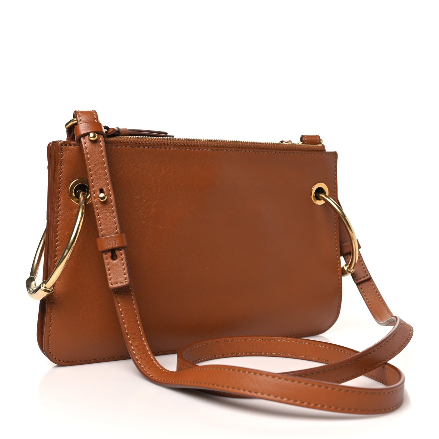 Calfskin Suede Mini Roy Bag Caramel