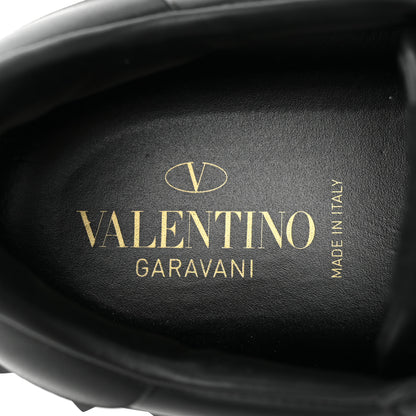 Valentino Garavani Calfskin Mens Rockstud Untitled Open Sneakers 42 Black 8 of 13