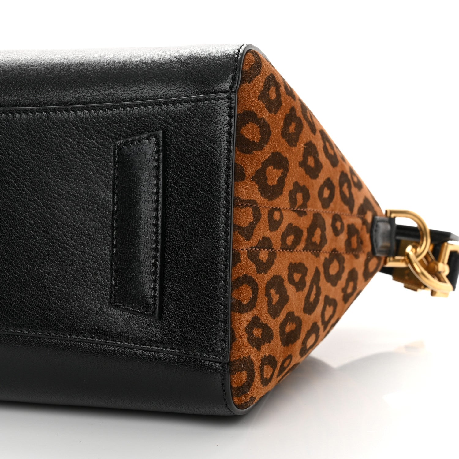 Givenchy Calfskin Suede Leopard Print Small Antigona Black 10 of 10