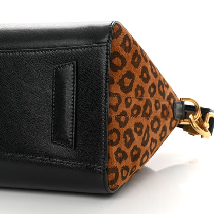 Givenchy Calfskin Suede Leopard Print Small Antigona Black 10 of 10