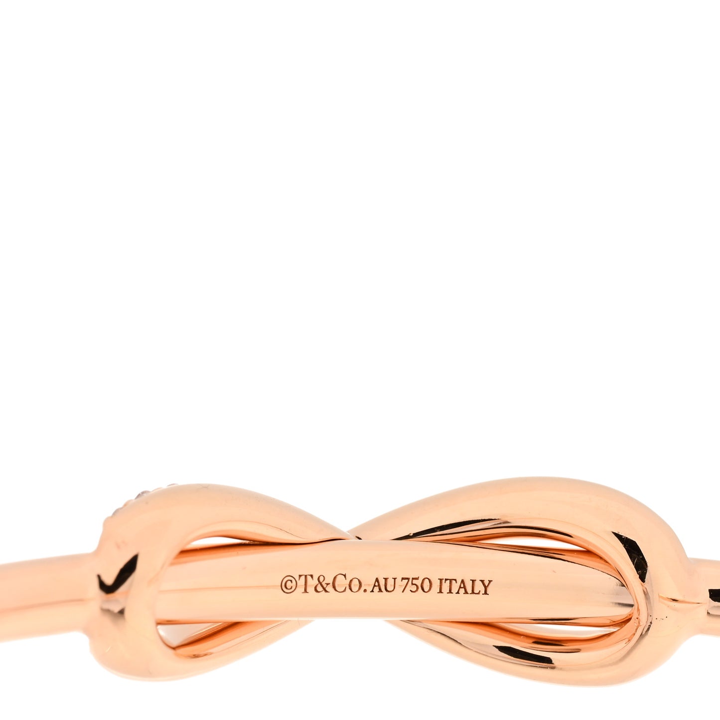 18K Rose Gold Diamond Infinity Cuff Bracelet