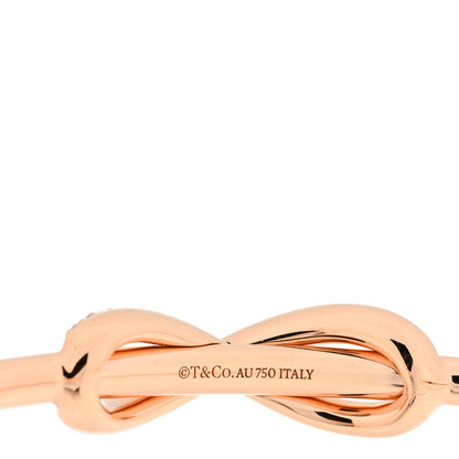 Tiffany 18K Rose Gold Diamond Infinity Cuff Bracelet 3 of 3