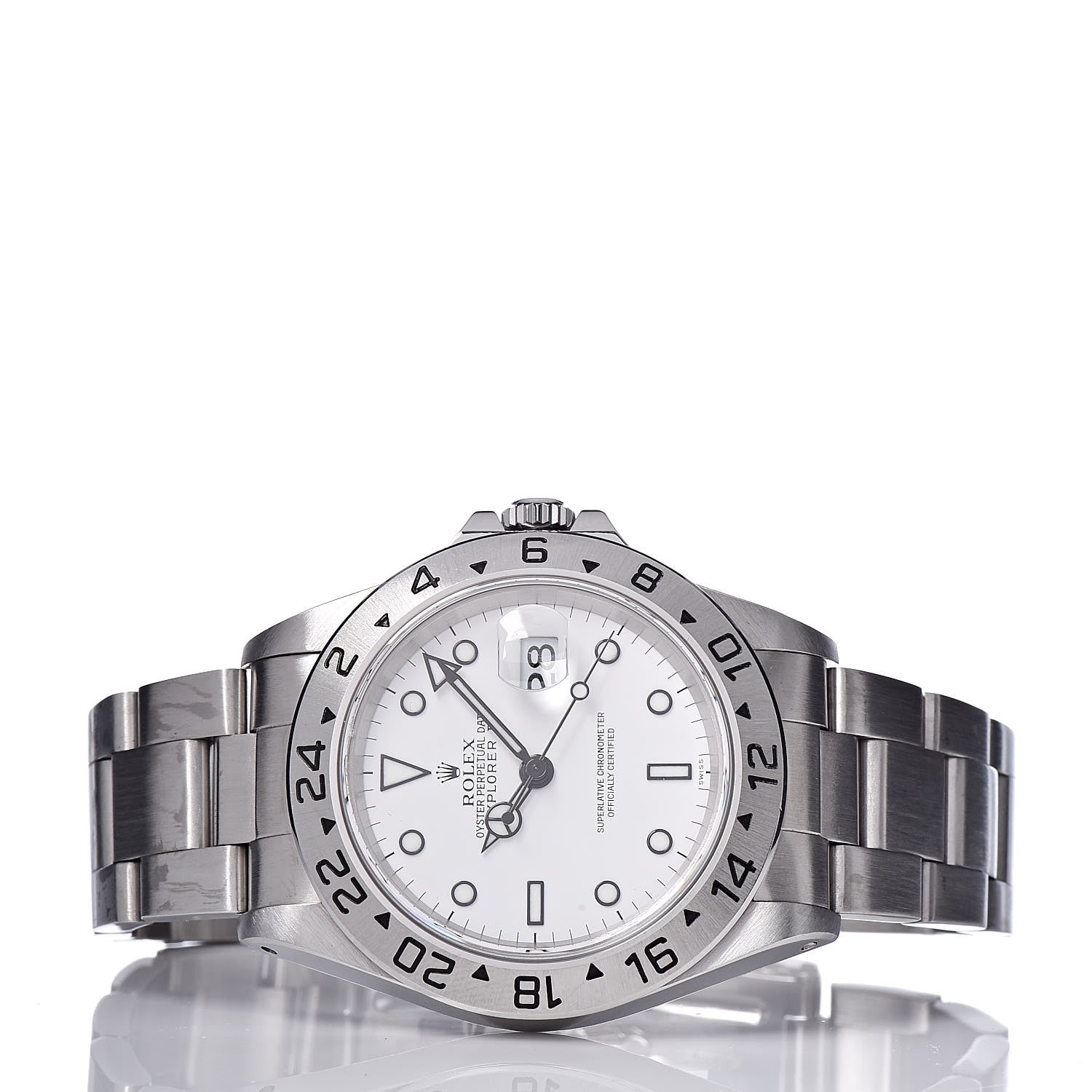 Rolex Stainless Steel 40mm Oyster Perpetual Date Explorer II Watch White 16570 3 of 6