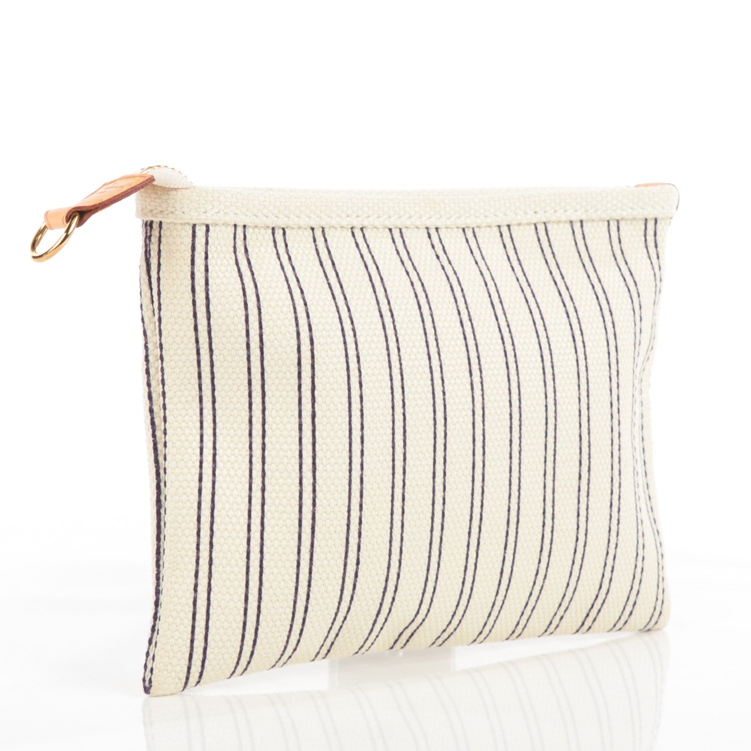 Louis Vuitton Toile Antigua Pochette Plate PM Navy Striped 3 of 8