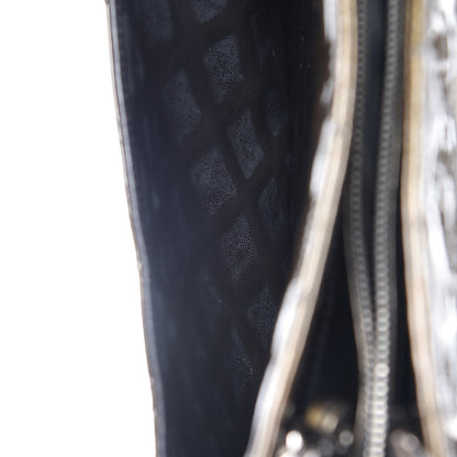 Chanel Patent Quilted Grand Shopping Tote GST Green 11 of 16