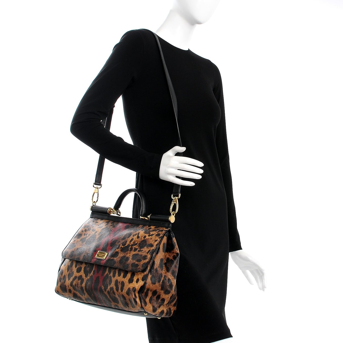 Leo Crepe Large Miss Sicily Leo Stripe Satchel