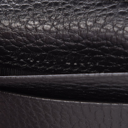 Gucci Pebbled Calfskin GG Marmont Card Case Black 7 of 8