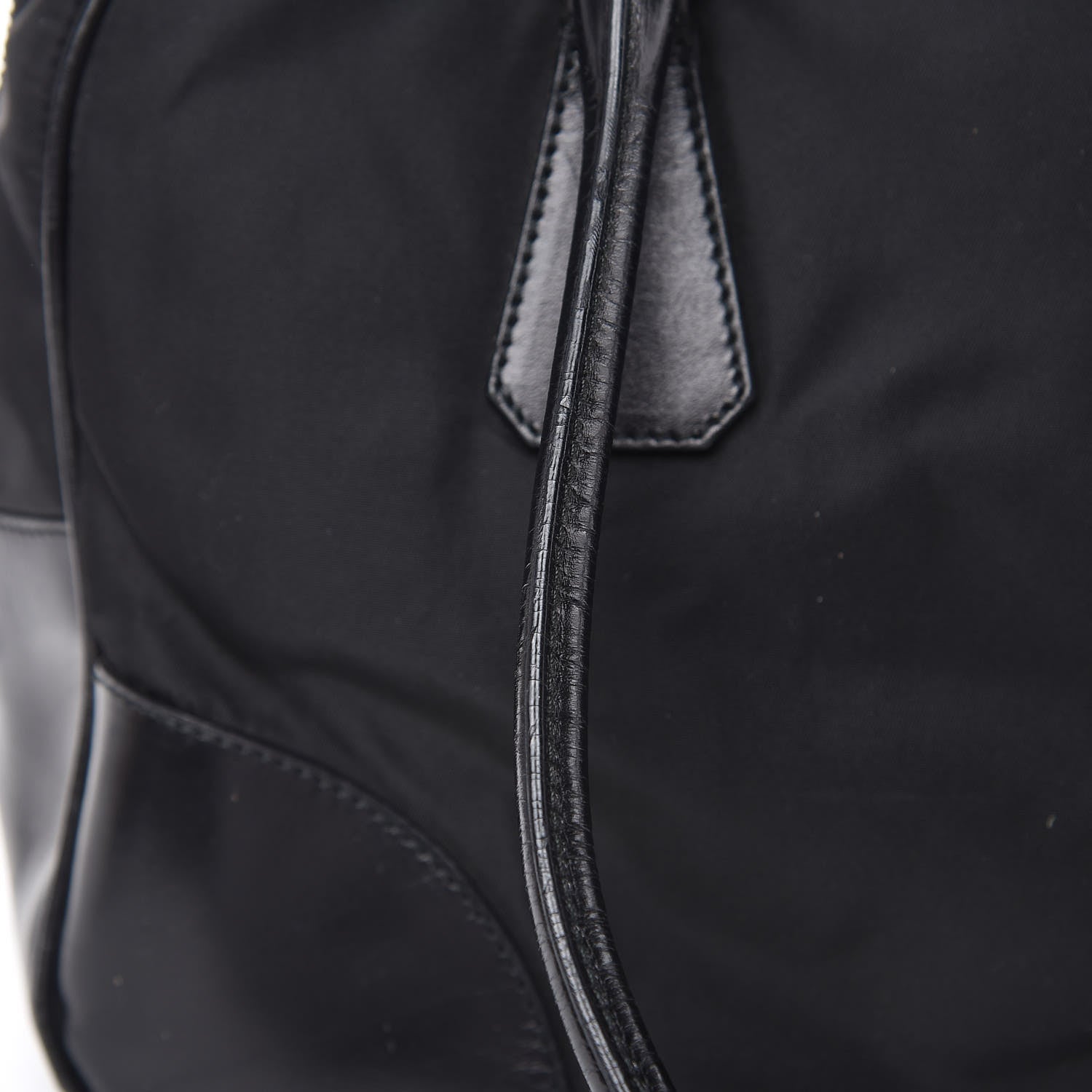 Prada Tessuto Nylon Soft Calfskin Shoulder Bag Black 13 of 15